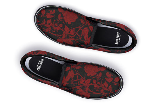 Blood Rose Romance Slipons