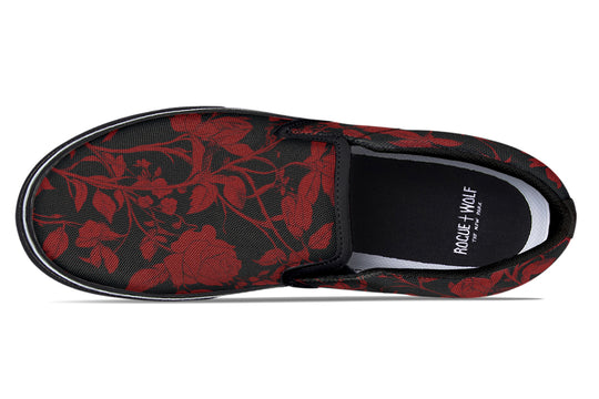 Blood Rose Romance Slipons