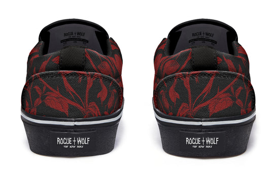 Blood Rose Romance Slipons