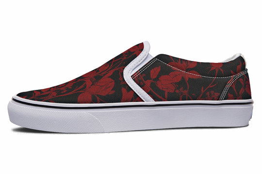 Blood Rose Romance Slipons