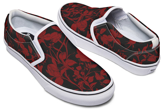 Blood Rose Romance Slipons