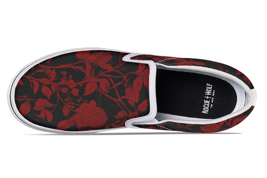 Blood Rose Romance Slipons