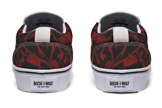 Blood Rose Romance Slipons