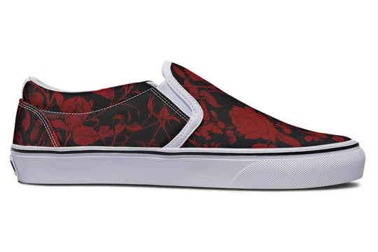 Blood Rose Romance Slipons
