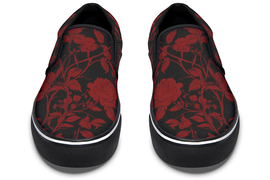 Blood Rose Romance Slipons