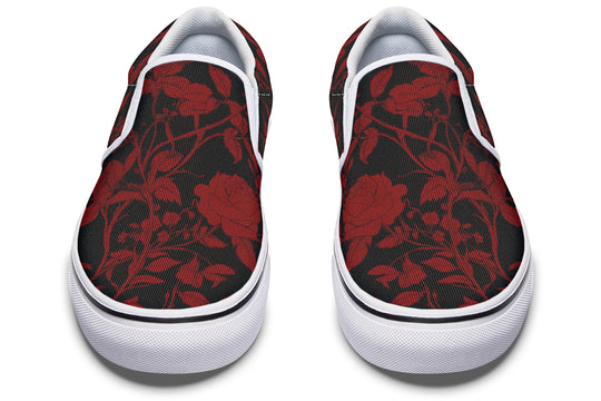 Blood Rose Romance Slipons