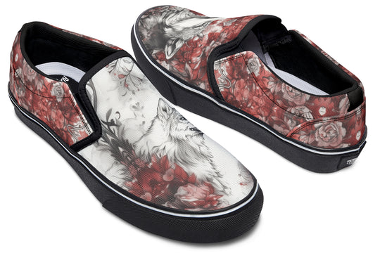 Crimson Wolf Slipons