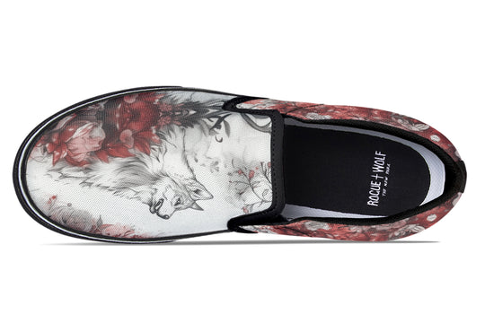Crimson Wolf Slipons