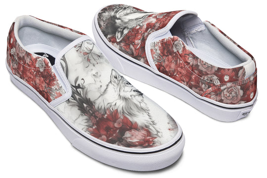 Crimson Wolf Slipons