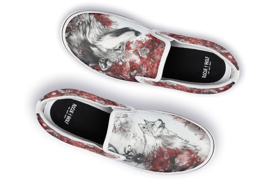 Crimson Wolf Slipons