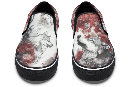 Crimson Wolf Slipons