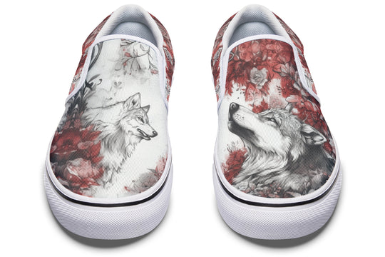 Crimson Wolf Slipons