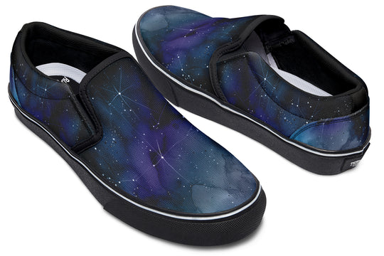Deep Blue Slipons