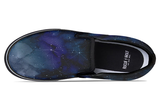 Deep Blue Slipons