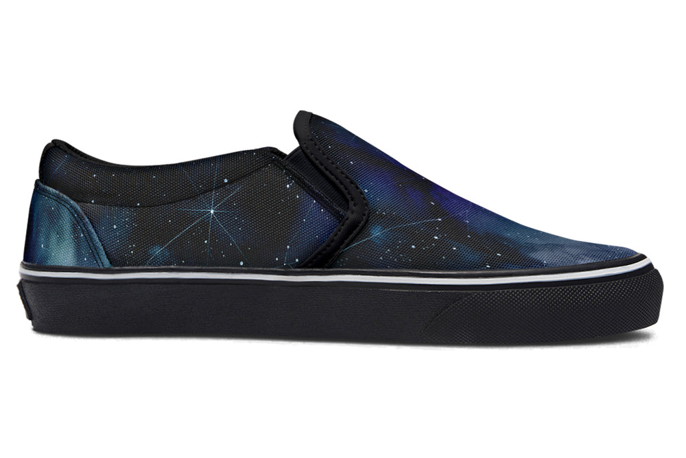 Deep Blue Slipons