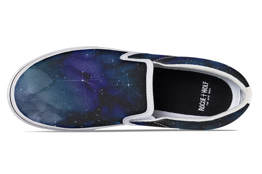 Deep Blue Slipons