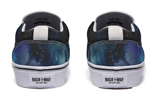 Deep Blue Slipons