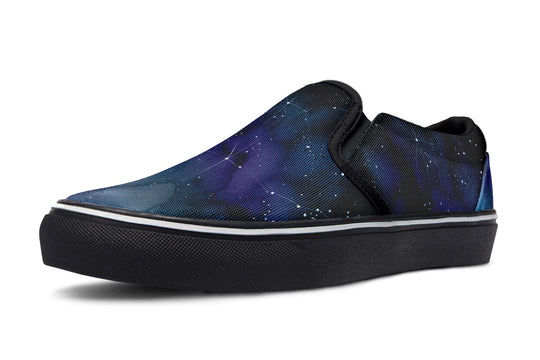 Deep Blue Slipons