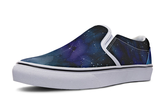 Deep Blue Slipons