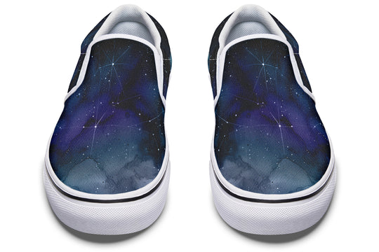 Deep Blue Slipons