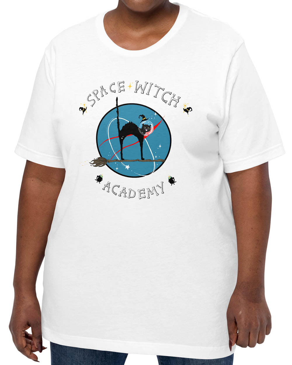 Space Witch Academy Tee - Alt Goth Unisex T-Shirt Cute Space Witchy Top Vegan Clothing Cool Fun Gift