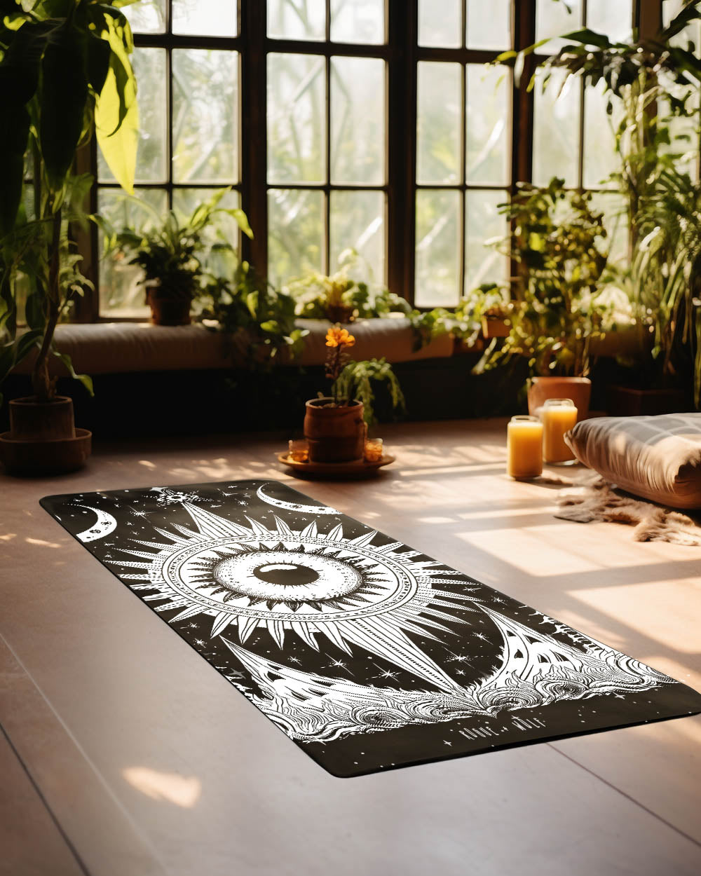 The Cosmos Awakens Yoga Mat - Non Slip Witchy Goth Occult Art Mat for Yoga Pilates perfect Gift for Yoga lovers & Fitness freaks