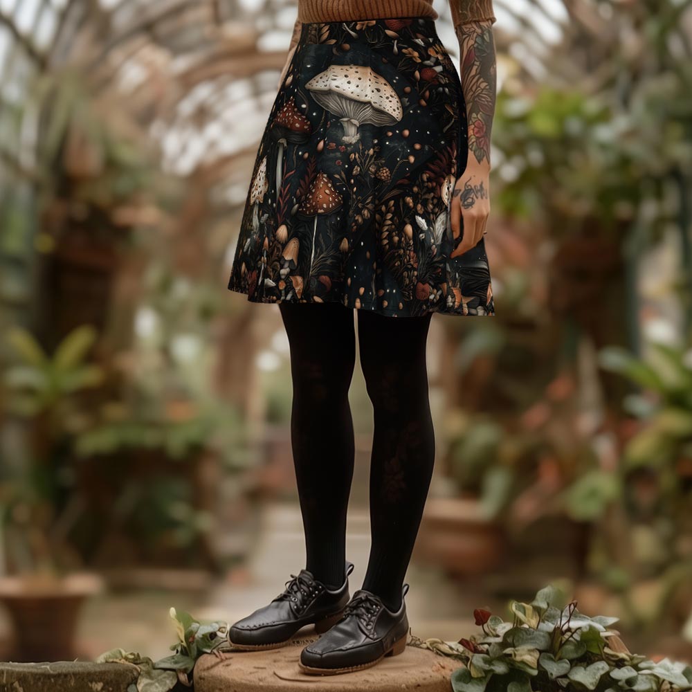 Toadstool Harvest Skater Skirt
