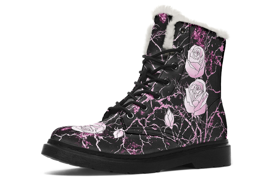 Amethyst Kintsugi Rose Winter Boots