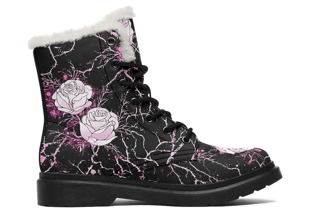 Amethyst Kintsugi Rose Winter Boots