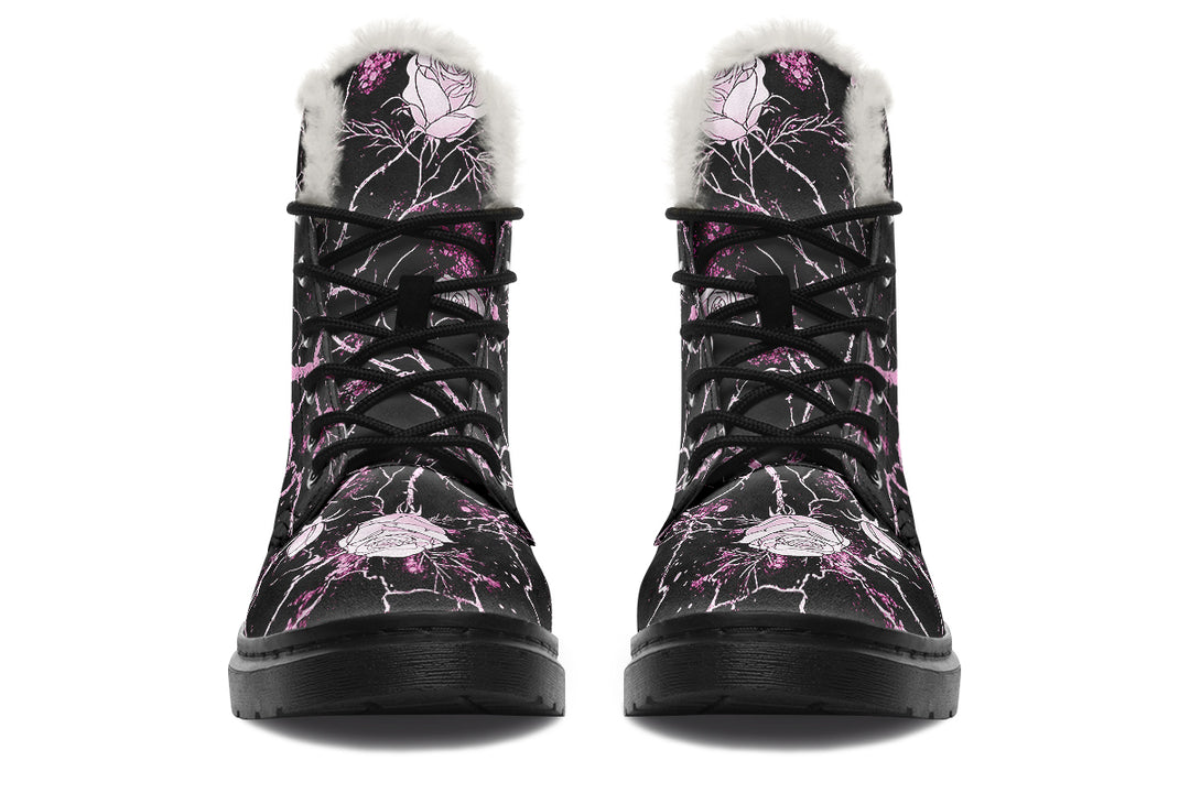 Amethyst Kintsugi Rose Winter Boots