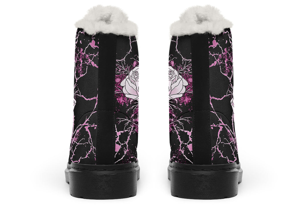 Amethyst Kintsugi Rose Winter Boots