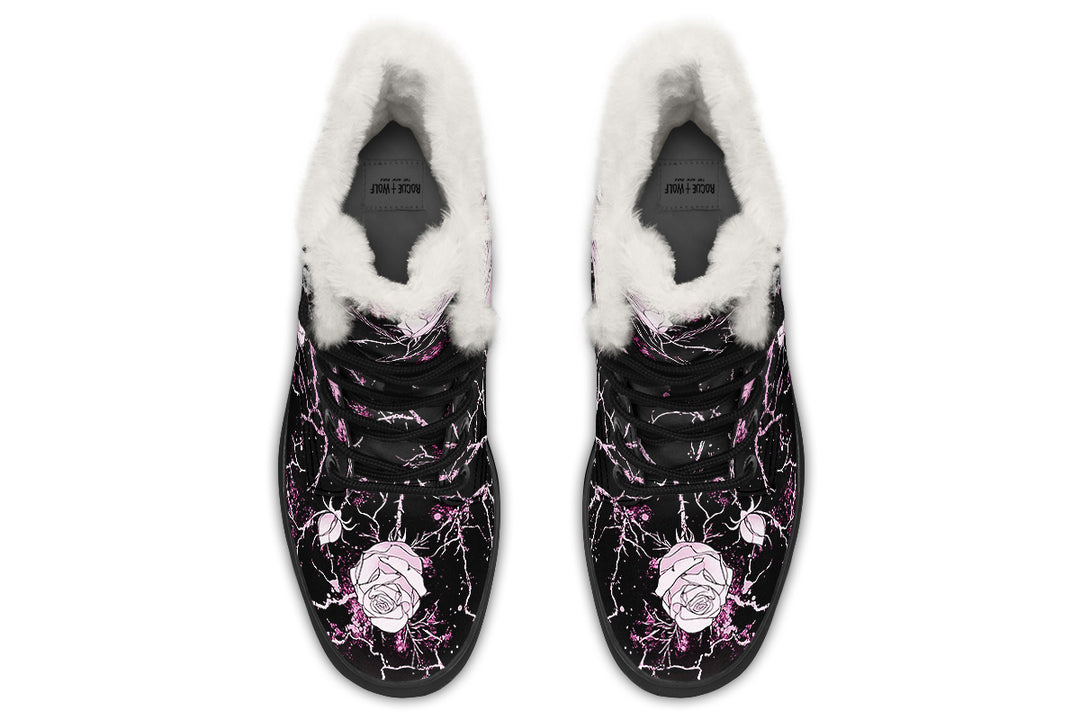 Amethyst Kintsugi Rose Winter Boots