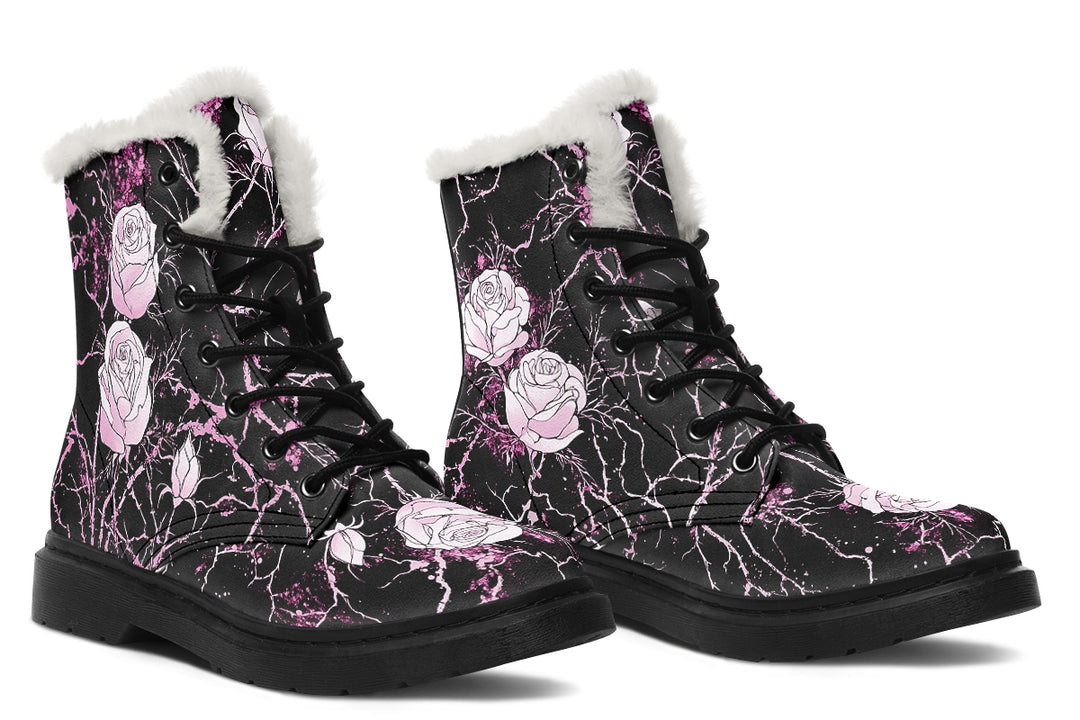 Amethyst Kintsugi Rose Winter Boots
