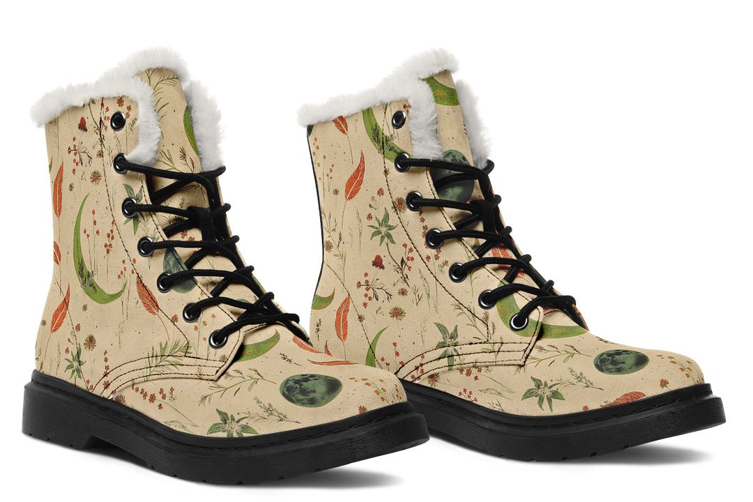 Beige Moonlit Botanica Winter Boots