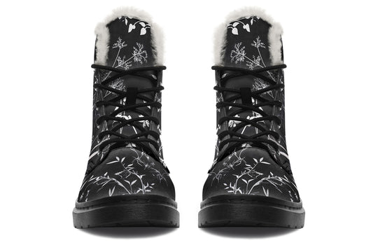 Black Delicate Winter Boots