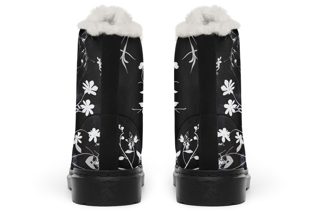 Black Delicate Winter Boots