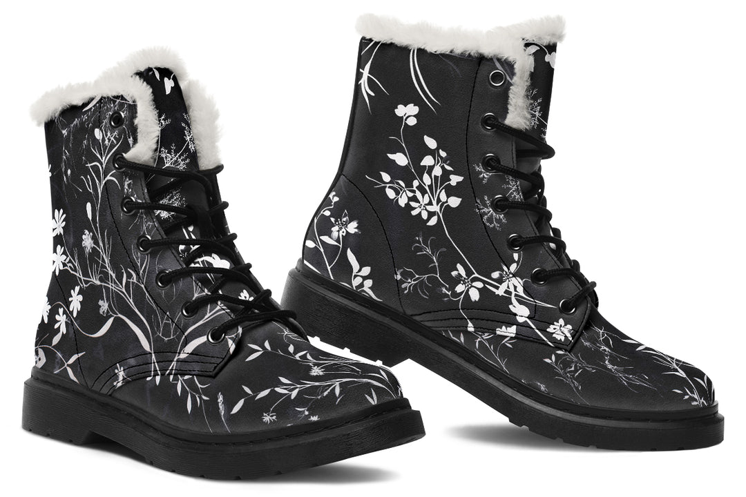 Black Delicate Winter Boots