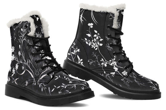 Black Delicate Winter Boots