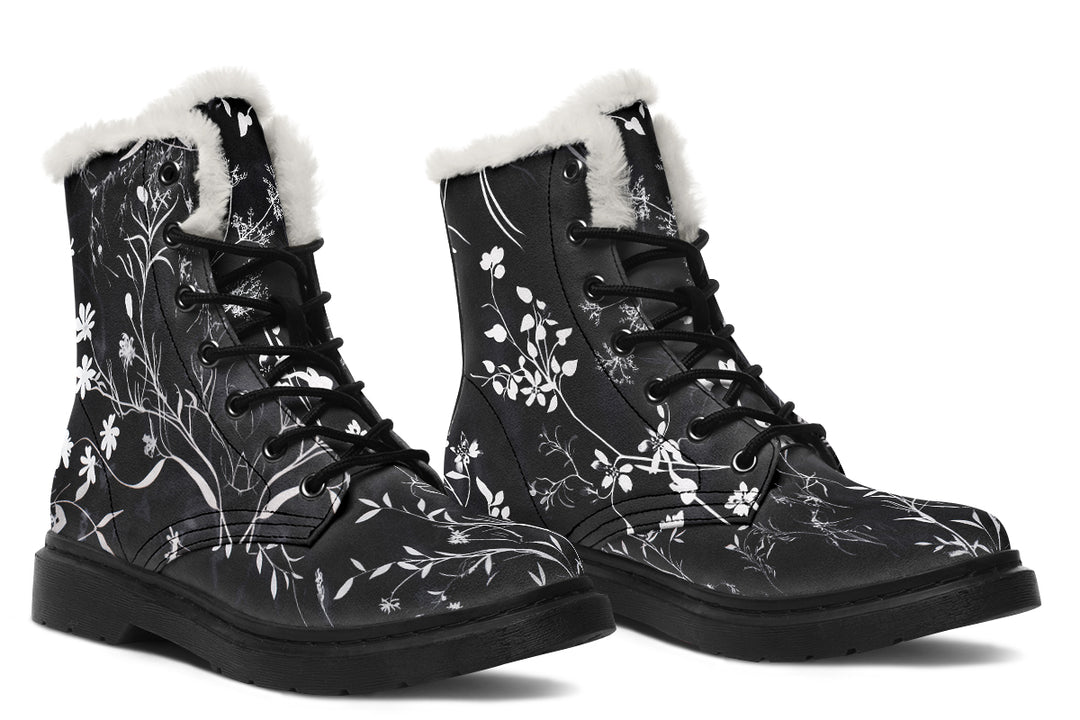 Black Delicate Winter Boots