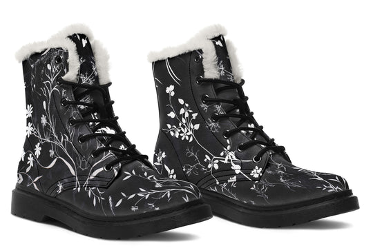 Black Delicate Winter Boots