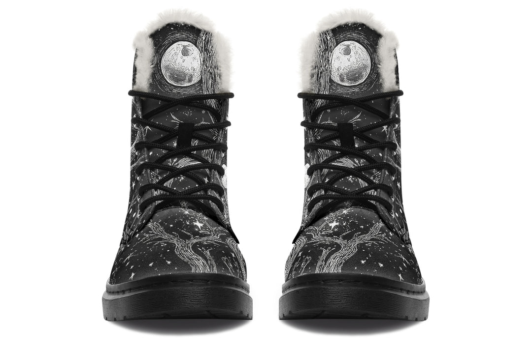Black Waning Tree Winter Boots