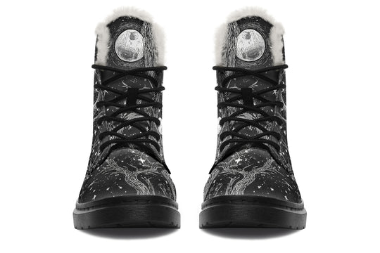 Black Waning Tree Winter Boots