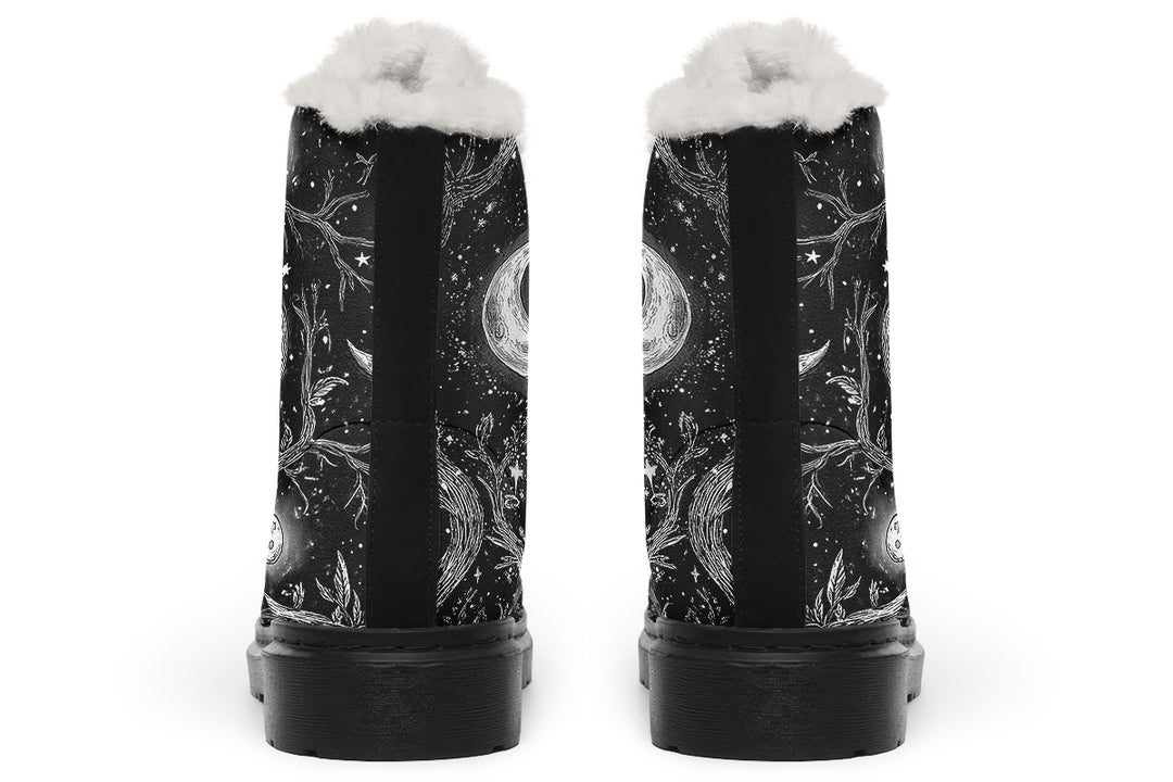 Black Waning Tree Winter Boots