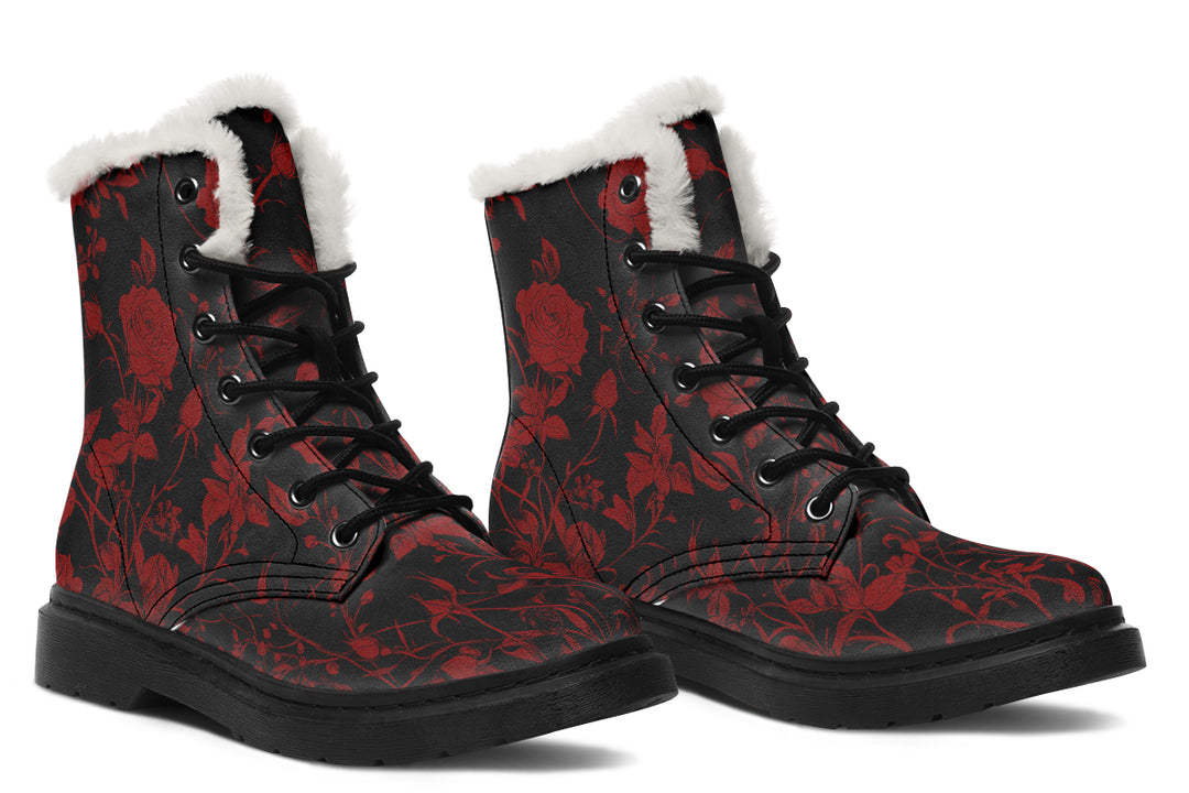 Blood Rose Romance Winter Boots
