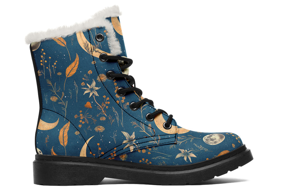 Blue Moonlit Botanica Winter Boots