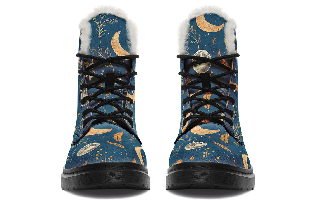 Blue Moonlit Botanica Winter Boots