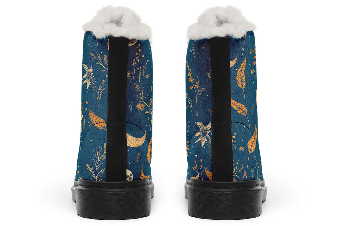 Blue Moonlit Botanica Winter Boots