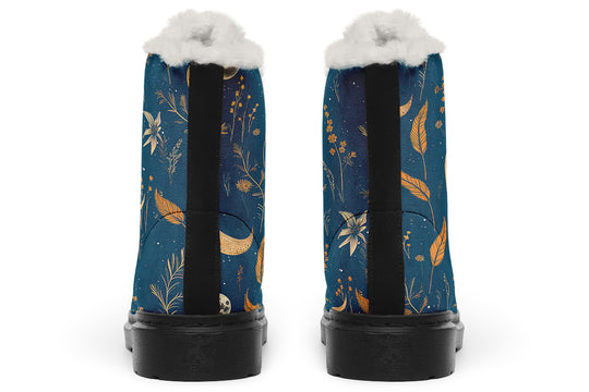 Blue Moonlit Botanica Winter Boots