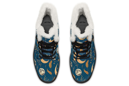 Blue Moonlit Botanica Winter Boots