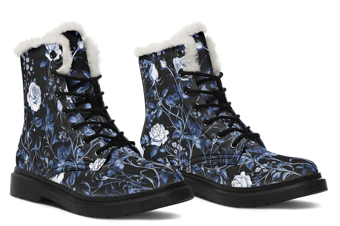 Blue Rose Romance Winter Boots
